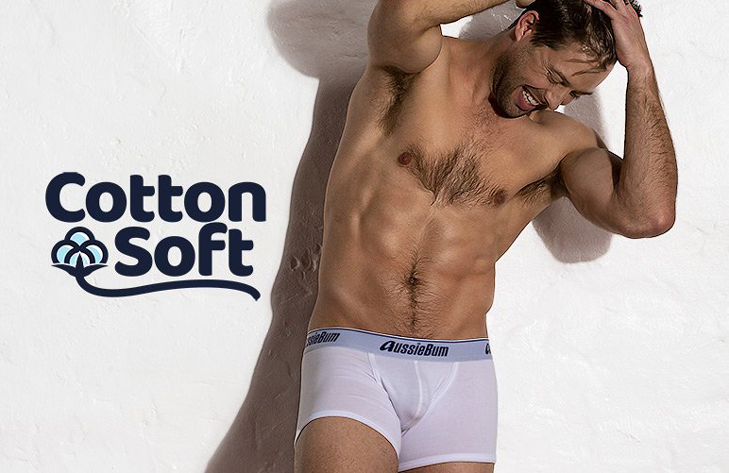 Boxerky AussieBum CottonSoft White-Indigo Hipster3